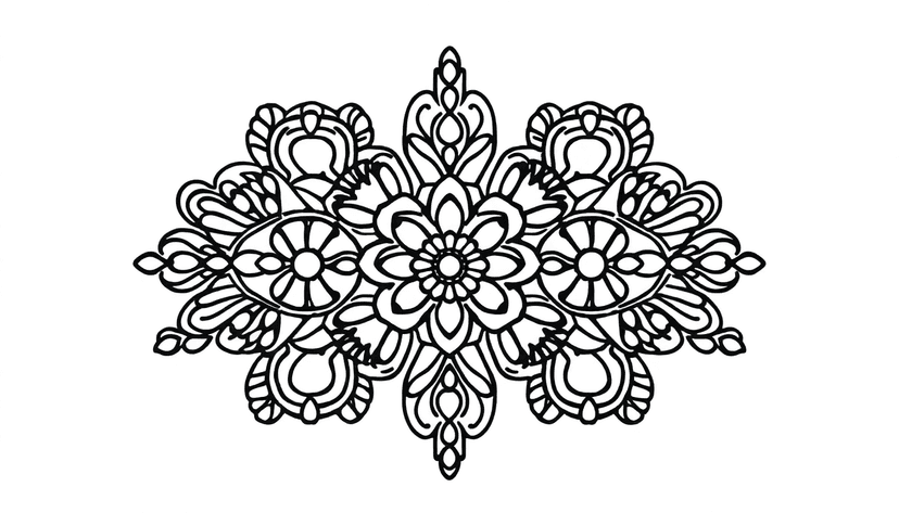 Coloring Pages of sashiko pattern